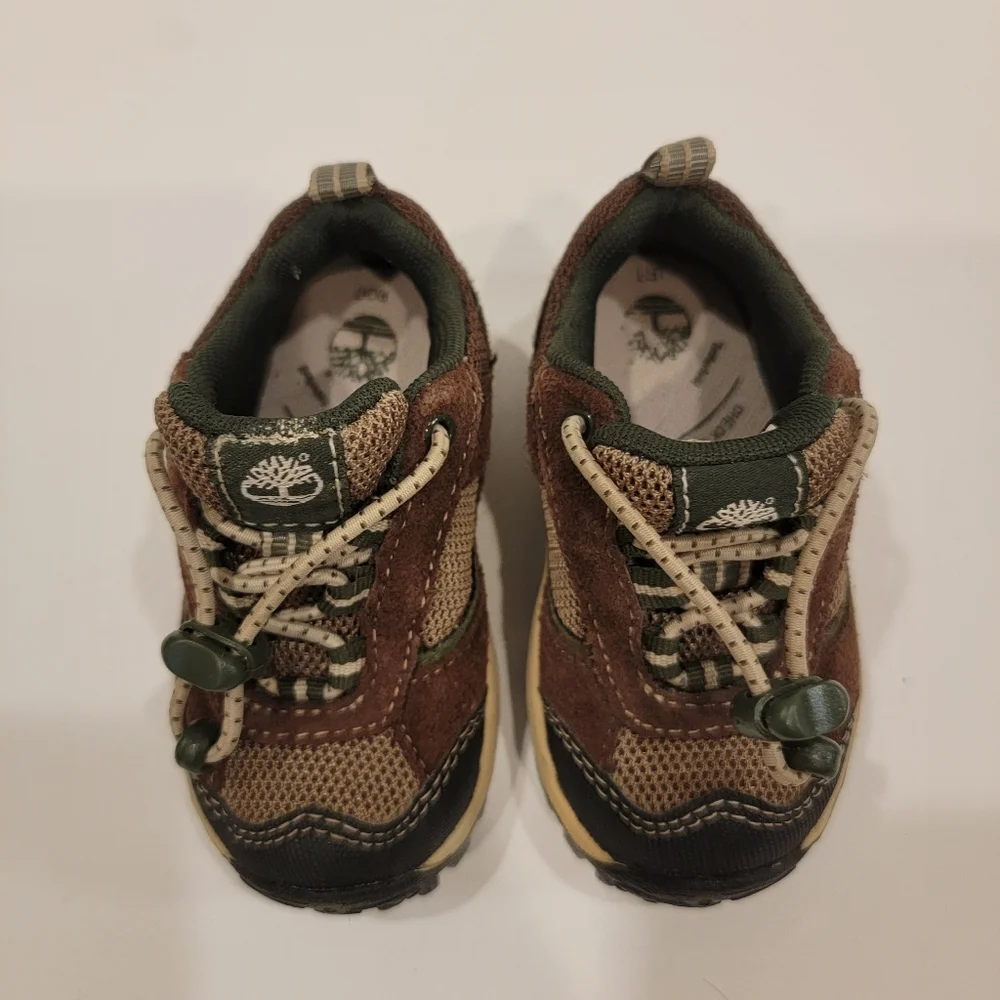 Timberland shoes size 4 infant brown and green